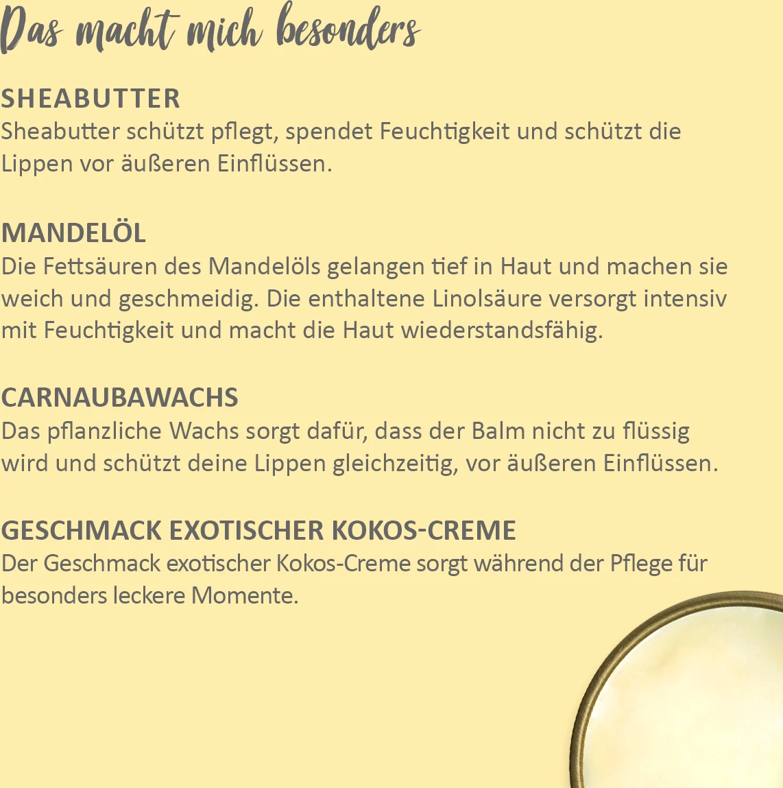 Puremetics Lip-Balm Coconut-Cream 5 Puremetics Lip-Balm Coconut-Cream – Bild 5