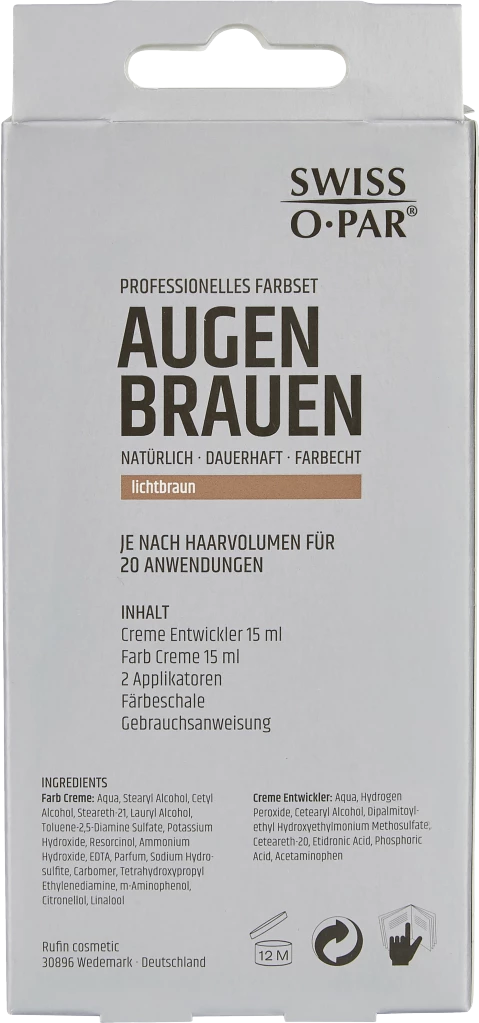 Swiss-o-Par Augenbrauenfarbe Lichtbraun 2 Swiss-o-Par Augenbrauenfarbe Lichtbraun – Bild 2