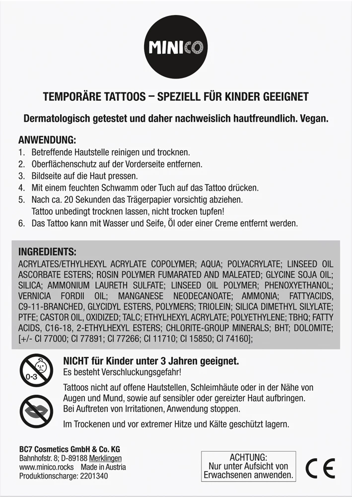 MINICO Temporäre Tattoos SET 02 5 MINICO Temporäre Tattoos SET 02 – Bild 5