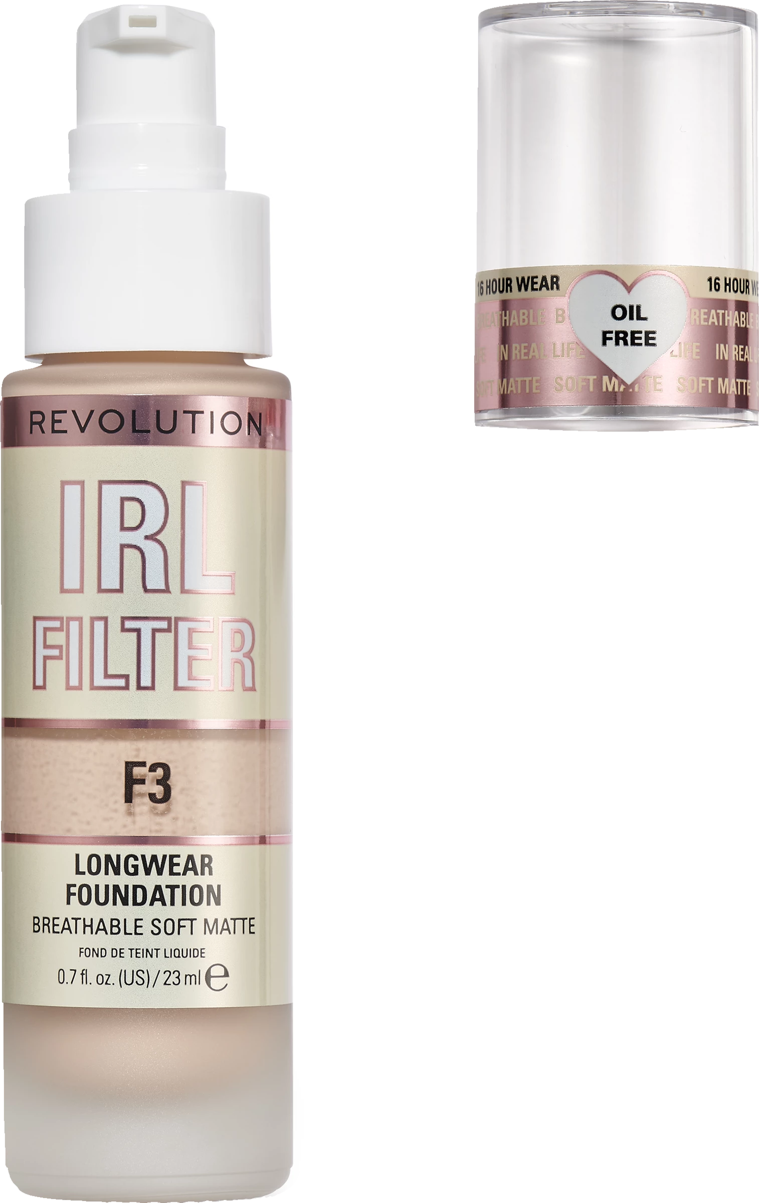 Revolution Makeup Revolution RL Filter Longwear Foundation F3 2 Revolution Makeup Revolution RL Filter Longwear Foundation F3 – Bild 2