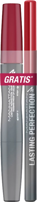 Manhattan Lasting Perfection 16HR Lip Color Fb.740 + Lasting Perfection Lipliner Fb.24 1 Manhattan Lasting Perfection 16HR Lip Color Fb.740 + Lasting Perfection Lipliner Fb.24